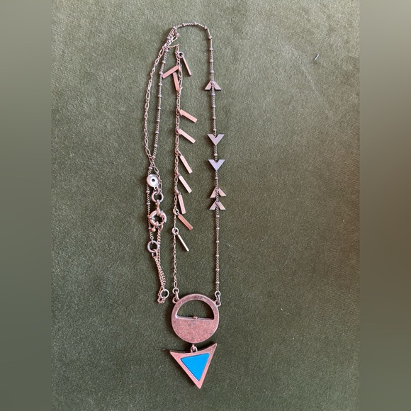 Madewell Brass Geometric Necklace - Picture 1 of 4